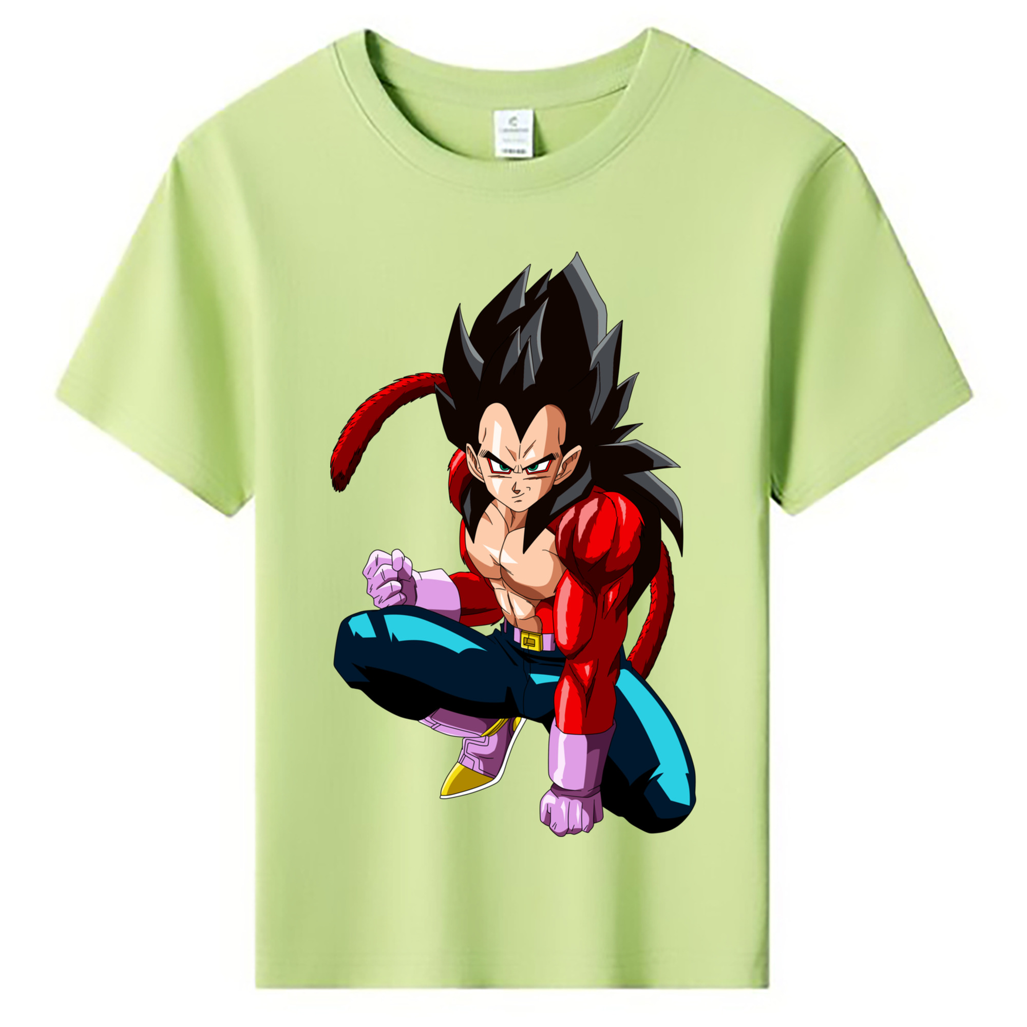 （画像用） ドラゴンボール ベジータ四世（Bejīta Yonsei）DRAGON BALL Vegeta IV 綿100％キッズTシャツ（フロントプリント）